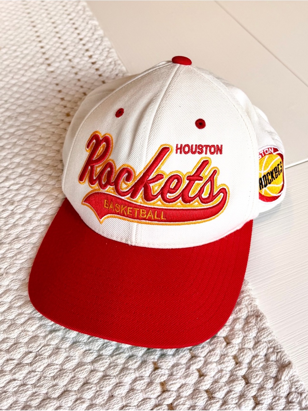 Vintage Mitchell & Ness Houston Rockets Snapback Hardwood Classics Tailscript